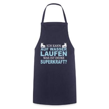 Ich Kann Auf Wasser Gehen Für Eishockey Spieler - Kochschürze - Navy - Vorne - AI Model Male 185 dark (185cm)