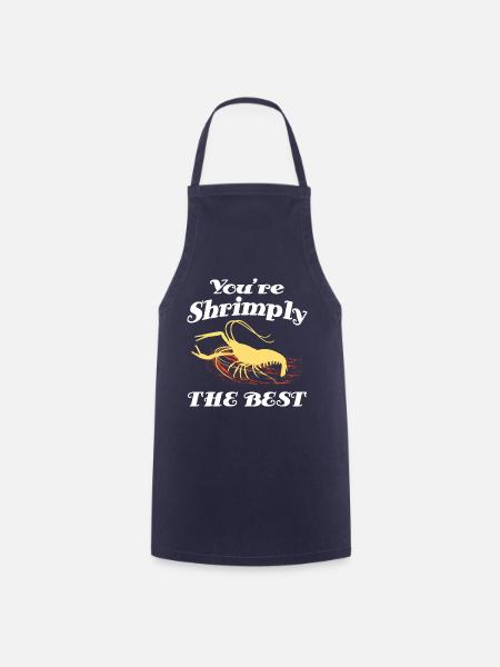 Shrimp Garnele Geschenk Languste Fastnacht - Kochschürze - Navy