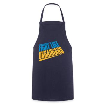 fight like ukrainians quote - Cooking Apron - navy - Front - AI Model Male 185 dark (185cm)