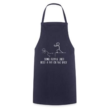 SOME PEOPLE JUST NEED A PAT ON THE BACK - Cooking Apron - navy - Front - AI Model Male 185 dark (185cm)
