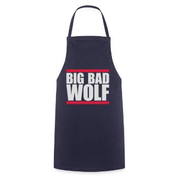 big bad wolf quote - Cooking Apron - navy - Front - AI Model Male 185 dark (185cm)