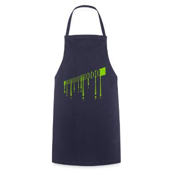 Binär Code Programm Sprache - Kochschürze - Navy - Vorne - AI Model Male 185 dark (185cm)