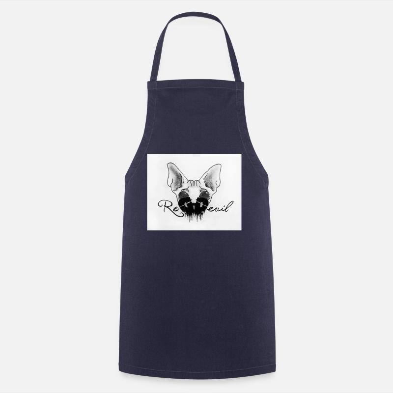 Sphynx Katze Hell - Kochschürze - Navy