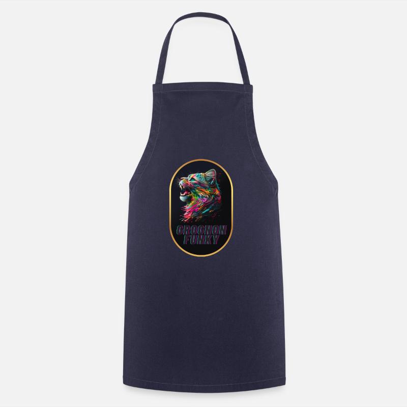Grognon Funky - Tablier de cuisine - marine