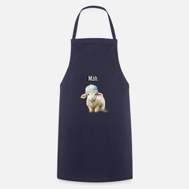 Mäh Schaf mit Cap - Kochschürze - Navy