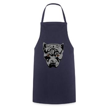Pittbull Head Design Graphique - Tablier de cuisine - marine - Devant - AI Model Male 185 dark (185cm)
