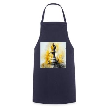 Yellow Chess Bishop - Cooking Apron - navy - Front - AI Model Male 185 dark (185cm)
