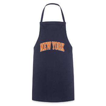 New York orange blanc - Tablier de cuisine - marine - Devant - AI Model Male 185 dark (185cm)
