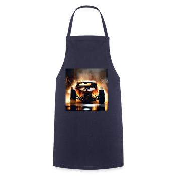 Rusty Hot Rod racing #6 - Tablier de cuisine - marine - Devant - AI Model Male 185 dark (185cm)