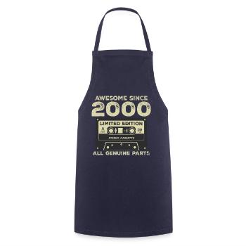 2000 Birthday Born In 2000 Vintage Retro - Cooking Apron - navy - Front - AI Model Male 185 dark (185cm)