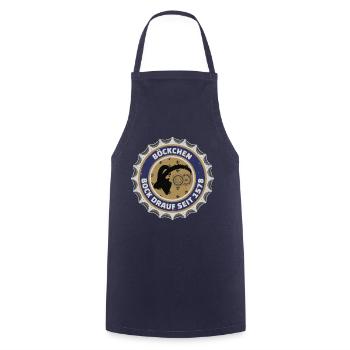 BOCK DRAUF BIERDECKEL - Kochschürze - Navy - Vorne - AI Model Male 185 dark (185cm)