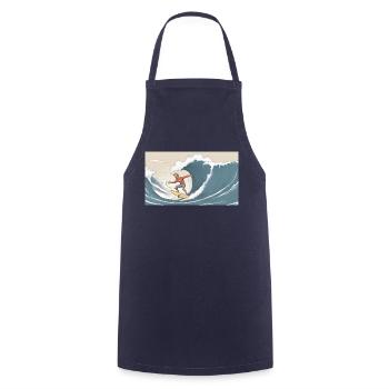 Surfen nicht gelassen - Kochschürze - Navy - Vorne - AI Model Male 185 dark (185cm)