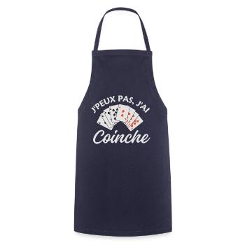 Jeu de cartes coinche poker - Tablier de cuisine - marine - Devant - AI Model Male 185 dark (185cm)