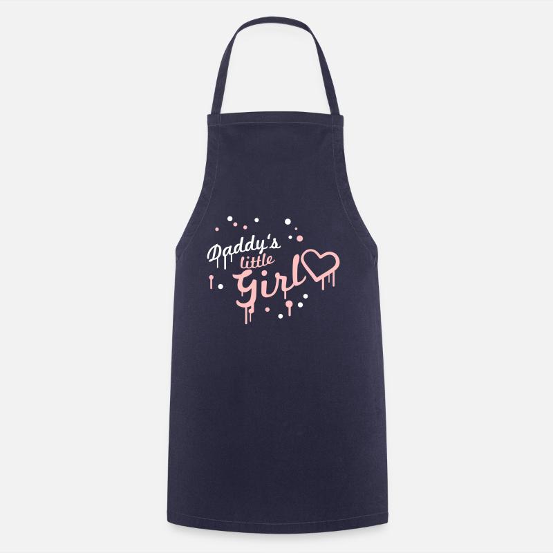 Daddys Little Girl Papas Girl Drops Graffiti - Cooking Apron - navy