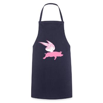 When Flying Wings Flying Pigs Can Fly - Cooking Apron - navy - Front - AI Model Male 185 dark (185cm)