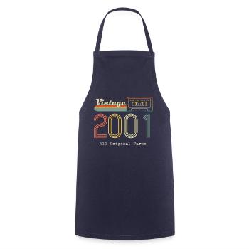 2001 Original 2001 Vintage Vintage rétro anniversa - Tablier de cuisine - marine - Devant - AI Model Male 185 dark (185cm)