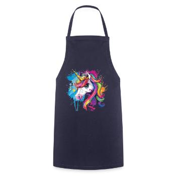 Süßes magisches Graffiti Einhorn - Kochschürze - Navy - Vorne - AI Model Male 185 dark (185cm)