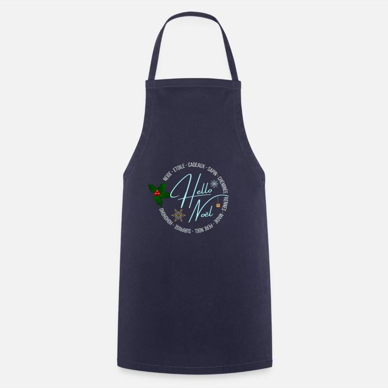 Hello Noël - Tablier de cuisine - marine