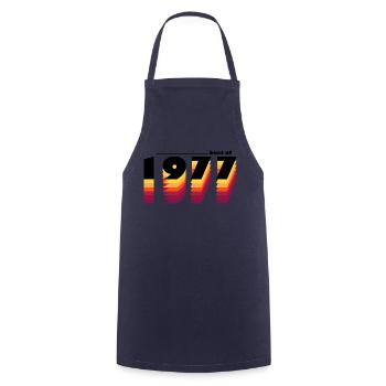 Best of 1977 - Celebrate 48 Years with Vintage - Cooking Apron - navy - Front - AI Model Male 185 dark (185cm)