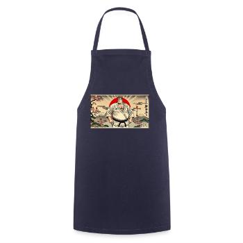 Karaté MAÎTRE - Tablier de cuisine - marine - Devant - AI Model Male 185 dark (185cm)