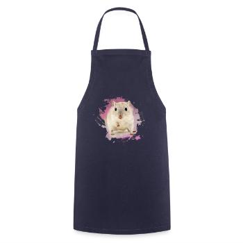 zwerghamster,hamster,rosa,graffiti,malerei - Kochschürze - Navy - Vorne - AI Model Male 185 dark (185cm)