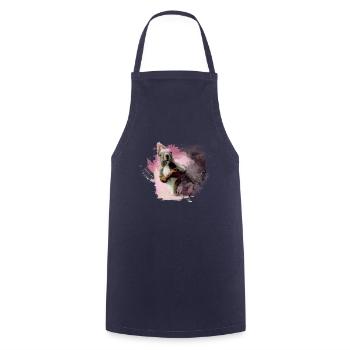 Squirrels, colorful, painting, graffiti, squirrels, - Cooking Apron - navy - Front - AI Model Male 185 dark (185cm)