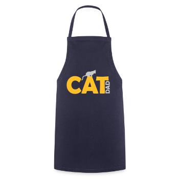 Cat Dad Logo Design - Kochschürze - Navy - Vorne - AI Model Male 185 dark (185cm)
