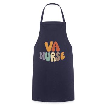 VA Nurse Proud Career Profession - Cooking Apron - navy - Front - AI Model Male 185 dark (185cm)