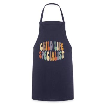 Child Life Specialist Proud Career Profession - Cooking Apron - navy - Front - AI Model Male 185 dark (185cm)