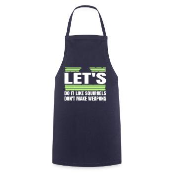 disarmament anti war flower power birthday present - Cooking Apron - navy - Front - AI Model Male 185 dark (185cm)
