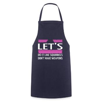 Funky Hippie Festival Anti War Sayings Heart - Cooking Apron - navy - Front - AI Model Male 185 dark (185cm)