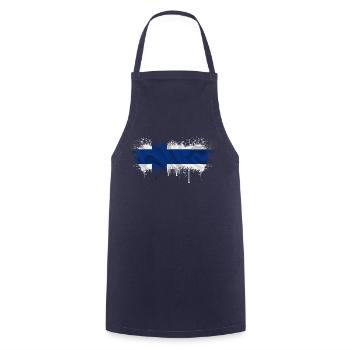 Finland Suomi helsinki scandinavia viking fine FIN - Cooking Apron - navy - Front - AI Model Male 185 dark (185cm)