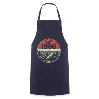 Vintage 1986 Classic 1986 Retro 1986 Gift 1986 - Cooking Apron - navy - Front - AI Model Male 185 dark (185cm)