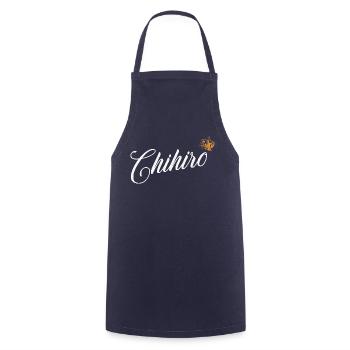Chihiro Custom Name for Women Kids Toddlers - - Cooking Apron - navy - Front - AI Model Male 185 dark (185cm)