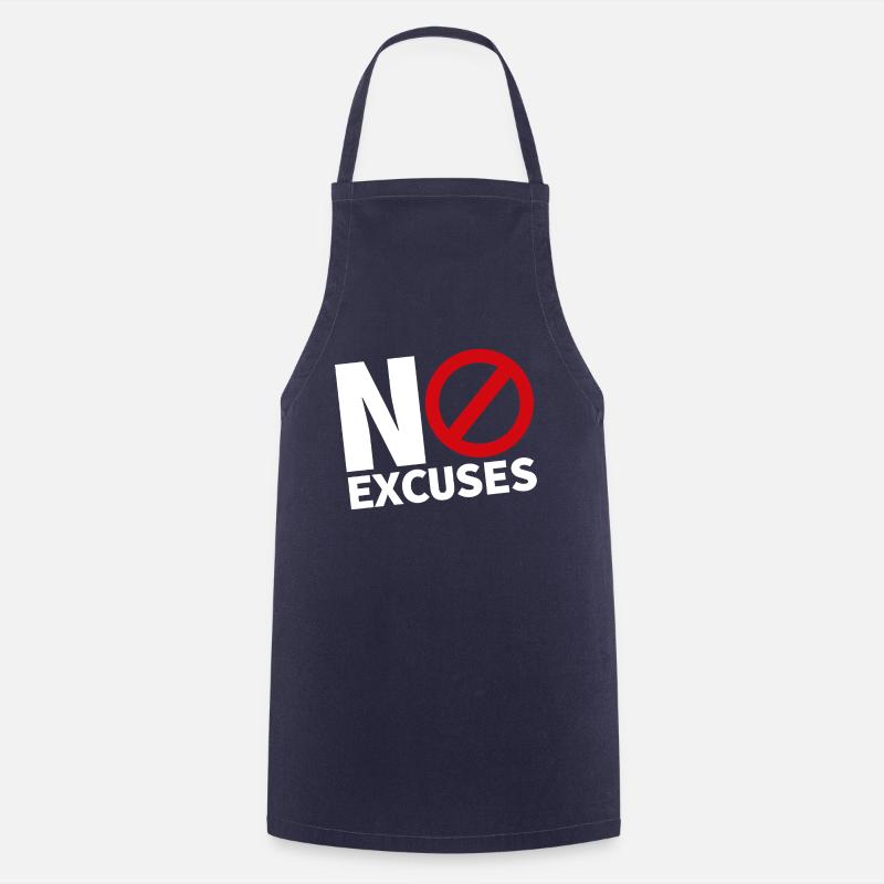 PAS D’EXCUSES blanc - Tablier de cuisine - marine