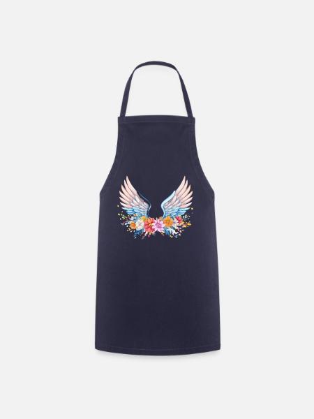 angelwings,engelsflügel,graffiti,bunt,blumen - Kochschürze - Navy