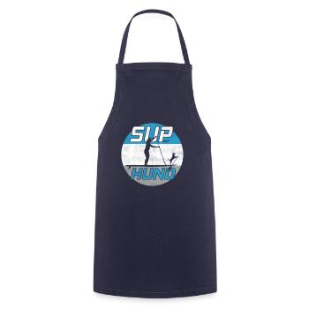 SUP with dog - Stand Up Paddle Paddling iSUP - Cooking Apron - navy - Front - AI Model Male 185 dark (185cm)