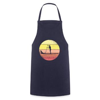 SUP with Dog Paddle Sport Stand Up Paddling - Cooking Apron - navy - Front - AI Model Male 185 dark (185cm)