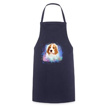 beagle , chien, peinture, graffiti, amour de chien,chiot - Tablier de cuisine - marine - Devant - AI Model Male 185 dark (185cm)