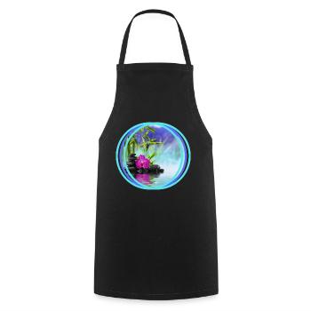 Zen printing - Cooking Apron - black - Front - AI Model Male 185 dark (185cm)