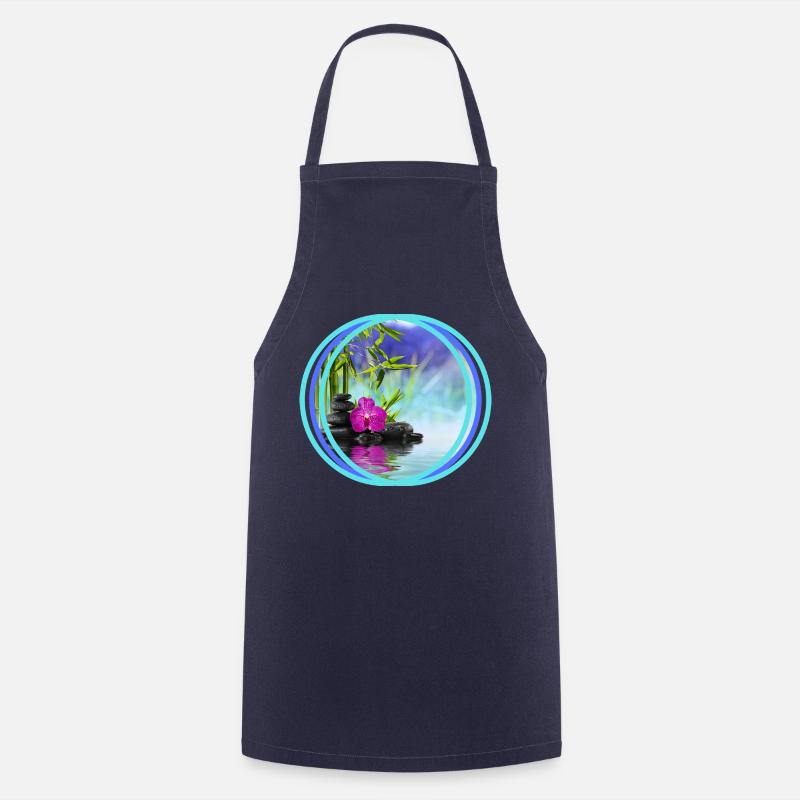 Zen printing - Cooking Apron - navy