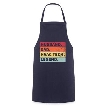 Husband Dad Legend Funny Gift - Cooking Apron - navy - Front - AI Model Male 185 dark (185cm)