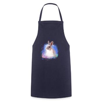 rabbit, rabbit, blue, graffiti, painting, - Cooking Apron - navy - Front - AI Model Male 185 dark (185cm)