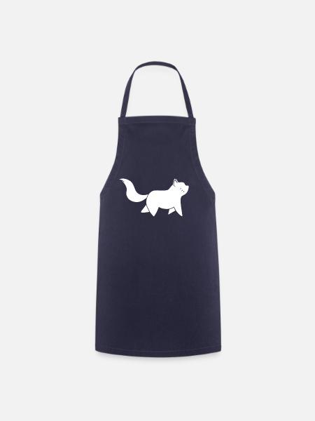 Katze in Bewegung Katzenfreund - Kochschürze - Navy