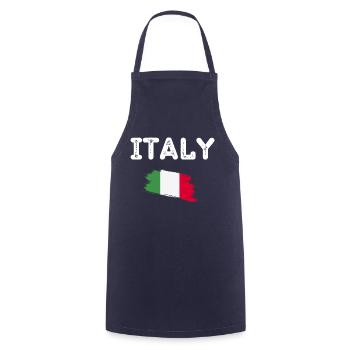 Italy Italian Flag - Cooking Apron - navy - Front - AI Model Male 185 dark (185cm)