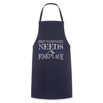 Charpentier Blagues Tshirts Cutter Citation Drôle - Tablier de cuisine - marine - Devant - AI Model Male 185 dark (185cm)