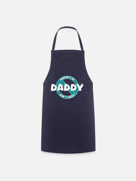 Papas Eigentum, weiß. In - Kochschürze - Navy