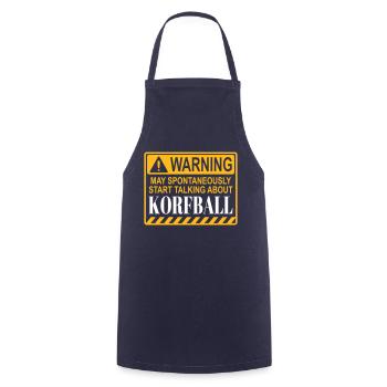 Warnig korfball - Cooking Apron - navy - Front - AI Model Male 185 dark (185cm)