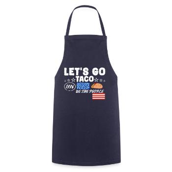 Let's go taco - Cooking Apron - navy - Front - AI Model Male 185 dark (185cm)