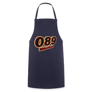 089 Muenchen - Cooking Apron - navy - Front - AI Model Male 185 dark (185cm)